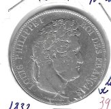 Monedas - Europa - Francia - 479.13 - 1832 - 5 francos - plata - Lille