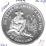 Monedas - Oceania - Islas Cook - 170 - 1993 - 50 dolares - plata
