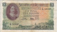 Billetes - Africa - SudÃ¡frica - 97a - mbc+ - 1950 - 5 pounds - num.ref: 345247