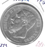 Monedas - Europa - Belgica - 24 - 1873 - 5 francos - plata