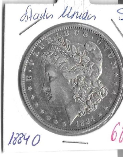 Monedas - America - Estados Unidos - 110 - 1884O - dollar - plata - Click en la imagen para cerrar