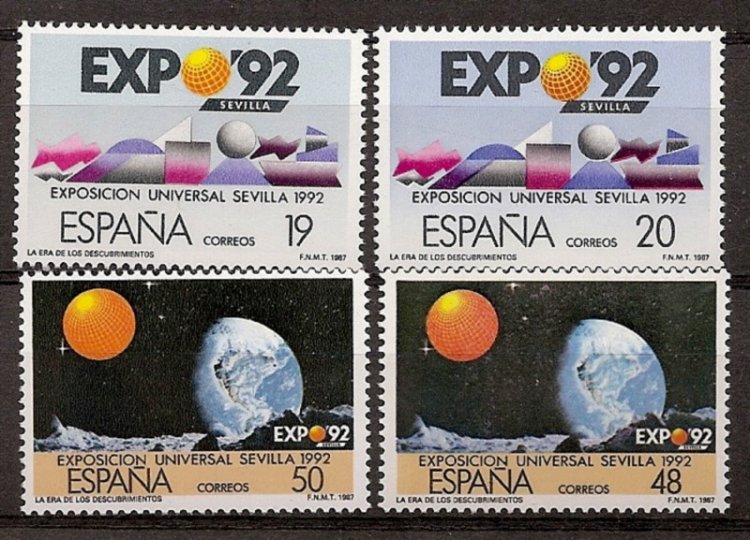 Sellos - Países - España - 2º Cent. (Series Completas) - Juan Carlos I - 1987 - 2875/76 - ** - Click en la imagen para cerrar
