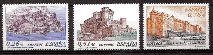 Sellos - Países - España - 2º Cent. (Series Completas) - Juan Carlos I - 2003 - 3986/88 - ** - Click en la imagen para cerrar