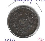 Monedas - America - Paraguay - 3 - 1870 - 2 ctm