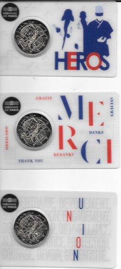 Monedas - Euros - 2€ - Francia - 2020 - Conjunto 3 monedas - Investigación médica - Click en la imagen para cerrar
