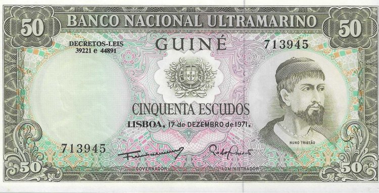 Billetes - Africa - Guinea Portuguesa - 44 - SC - 1971 - 50 escudos - Num.ref: 713945 - Click en la imagen para cerrar