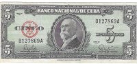 Billetes - America - Cuba - 91 - MBC- - 1960 - 5 Pesos - Num.ref: E224132A