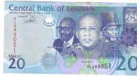 Billetes - Africa - Leshoto - 22b - SC - 2019 - 20 maloti - Num.ref: BL089051