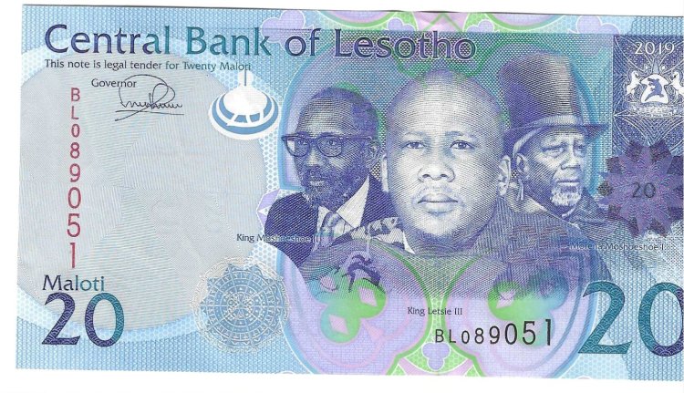 Billetes - Africa - Leshoto - 22b - SC - 2019 - 20 maloti - Num.ref: BL089051 - Click en la imagen para cerrar