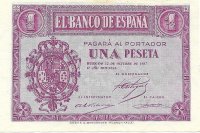 Billetes - EspaÃ±a - Estado EspaÃ±ol (1936 - 1975) - 1 ptas - 430 - SC - 1937 - Num.ref: C5617714