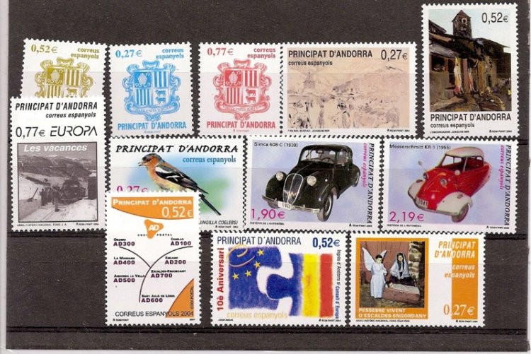 Andorra - Correo Español - Años completos - 2004 - ** - Click en la imagen para cerrar