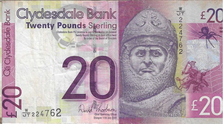 Billetes - Europa - Escocia - 229KA - MBC- - 2009 - 20 pounds - Num.ref: 224762 - Click en la imagen para cerrar