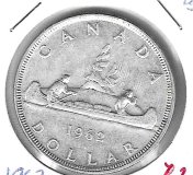 Monedas - America - Canada - 54 - 1962 - dolar - plata