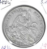 Monedas - America - Peru - 218.2 - 1934 - sol - plata
