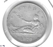 Monedas - EspaÃ±a - Gobierno Provisional - 88 - 1873*18*73 - 2 pesetas - plata