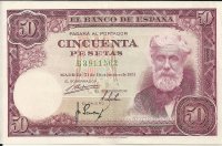 Billetes - España - Estado Español (1936 - 1975) - 50 ptas - 483 - mbc+ - 31/12/1951 - B3911562