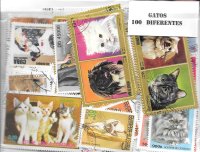 Temas - Gatos - 100 Sellos diferentes