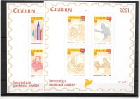 Sellos - Pruebas Filatélicas de Catalunya - Año 2021 - 2HB Pruebas en color - Personajes