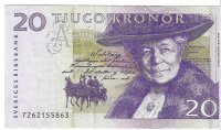 Billetes - Europa - Suecia - 63 - MBC+ - 1991 - 20 coronas - Num.ref: 7262155863
