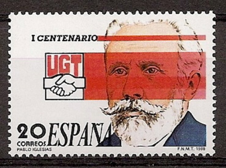 Sellos - Países - España - 2º Cent. (Series Completas) - Juan Carlos I - 1988 - 2948 - ** - Click en la imagen para cerrar