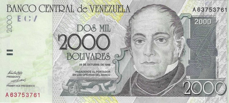 Billetes - America - Venezuela - 80 - SC - 1998 - 2000 bolivares - Num.ref: A63753761 - Click en la imagen para cerrar