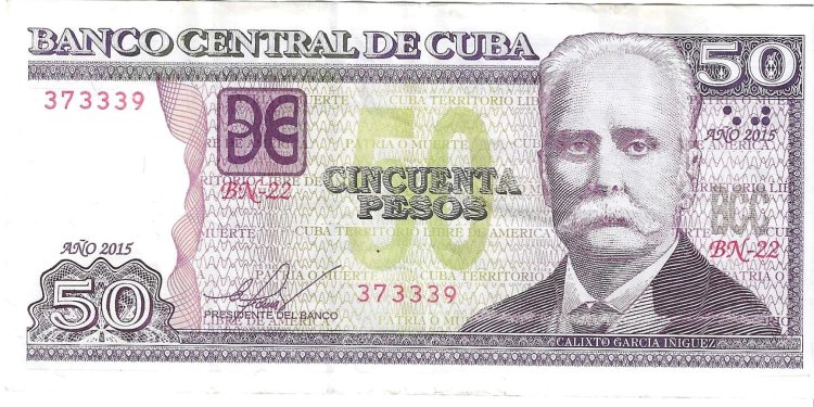 Billetes - America - Cuba - 123 - MBC - 2015 - 50 pesos - Num.ref: 373339 - Click en la imagen para cerrar
