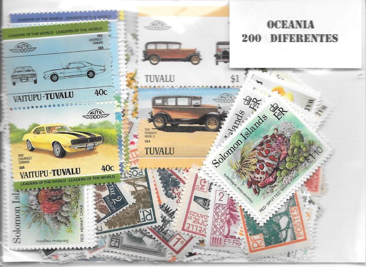 Continentes - Oceania - 200 sellos diferentes - Click en la imagen para cerrar