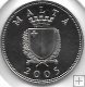 Monedas - Europa - Malta - 96 - 2005 - 10 cent