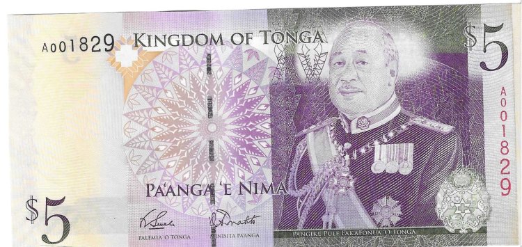 Billetes - Oceania - Tonga - 39 - SC - 5 paanga - Num.ref: A001830 - Click en la imagen para cerrar