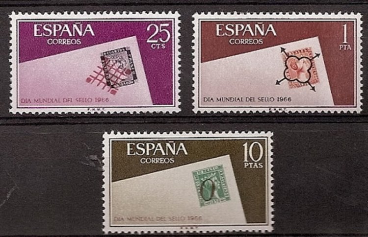 Sellos - Países - España - 2º Cent. (Series Completas) - Estado Español - 1966 - 1723/25 - ** - Click en la imagen para cerrar
