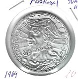 Monedas - Europa - Portugal - 598 - 1969 - 50 escudos - plata