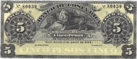 Billetes - America - Costa Rica - S163 - ebc+ - 1899 - 5 pesos - 80039