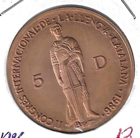 Monedas - Europa - Andorra - 29 - 1986 - 5 diner - Click en la imagen para cerrar