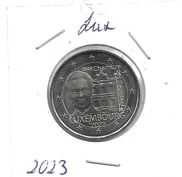 硬币 - 欧元 - 2€ - 卢森堡 - SC - 2023 - 众议院