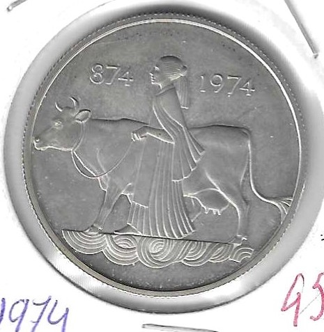 Monedas - Europa - Islandia - - 1974 - 500 coronas - plata - Click en la imagen para cerrar