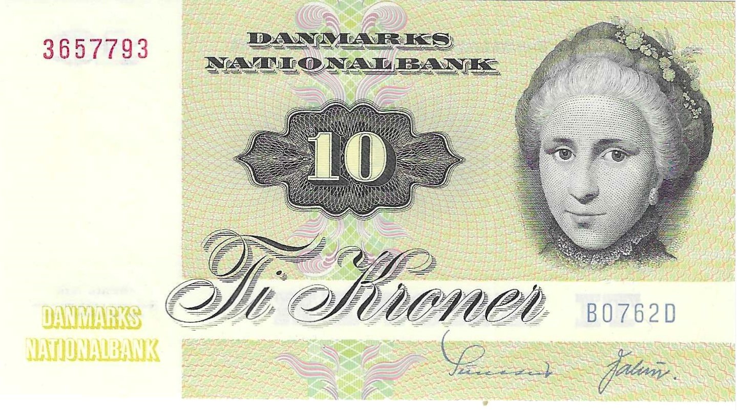 Billetes - Europa - Dinamarca - 48R - SC - 1976 - 10 corona - Num.ref: B0762D