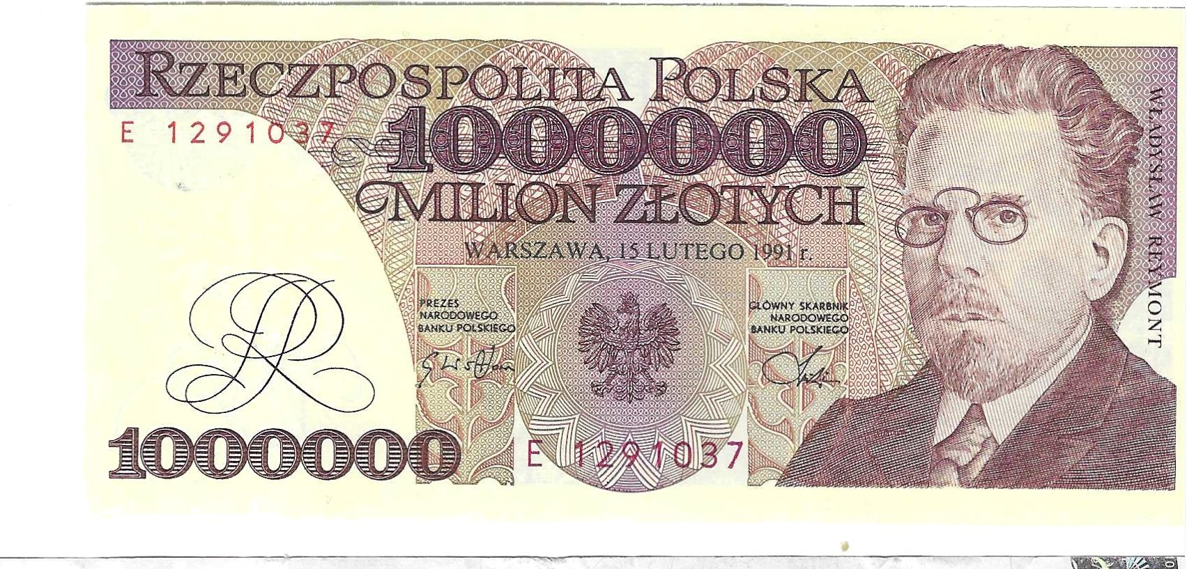 Banconote - Europa - Polonia - 157 - SC - 1991 - 1000000 zlotych - Num.ref: E1291037