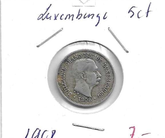 Monedas - Europa - Luxemburgo - 26 - 1908 - 5 ct - Click en la imagen para cerrar