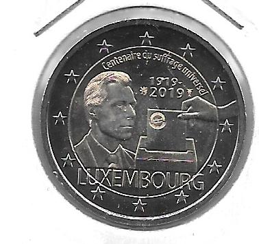 Monedas - Euros - 2&euro; - Luxemburgo - 2019 - SC - Centenario SUfragio Universal - Click en la imagen para cerrar