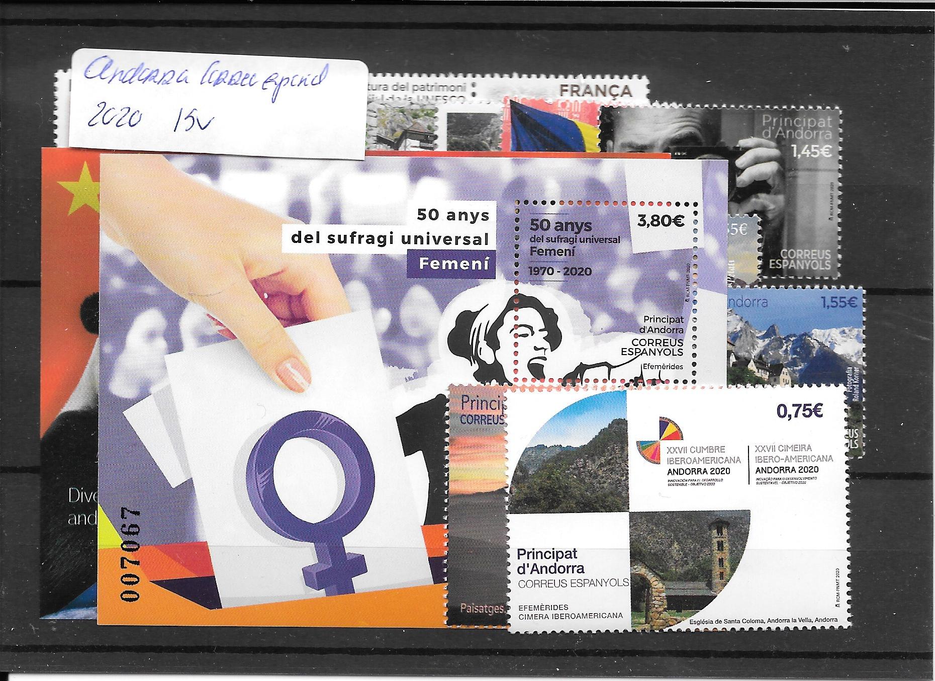 Sellos - Andorra - Correo EspaÃ±ol - AÃ±os completos -  - 2020 - **