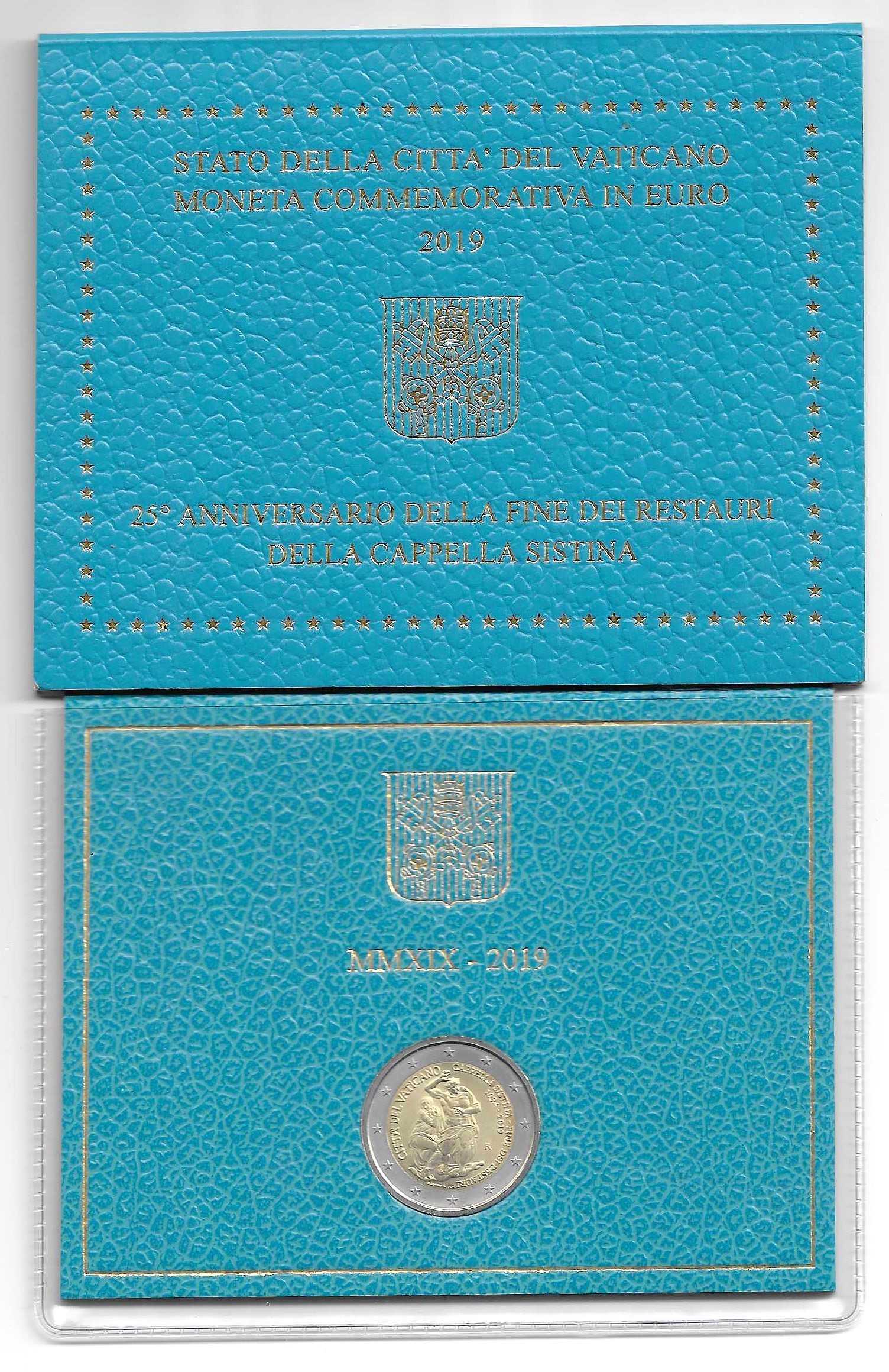Monedas - Euros - 2€ - Vaticano - - SC - 2019 - Capilla Sixtina