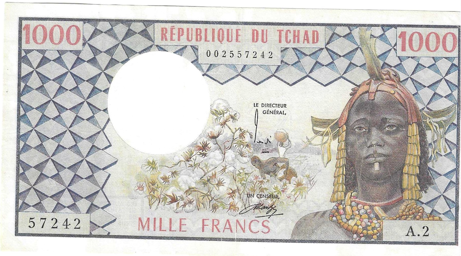 Billetes - Africa - Chad - 3 - EBC - 1978 - 1000 francos - Num.ref: 57242