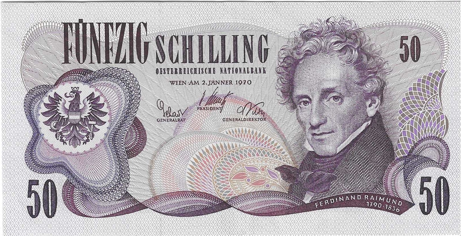 Billetes - Europa - Austria - 143 - MBC+ - 1972 - 50 shillings - NUm.ref: G141685S
