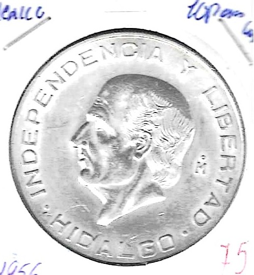 Monedas - America - Mexico - 474 - 1956 - 10 pesos - plata - Click en la imagen para cerrar