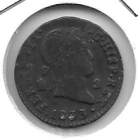 Monedas - EspaÃ±a - Fernando VII (1808 - 1833) - 80 - 1833 - 2 maravedÃ­s - Segovia - Click en la imagen para cerrar
