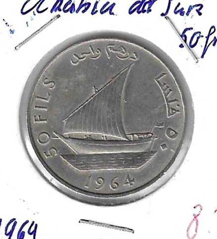 Monedas - Asia - Yemen - 4 - 1969 - Arabia del Sur - 50 fils - Click en la imagen para cerrar