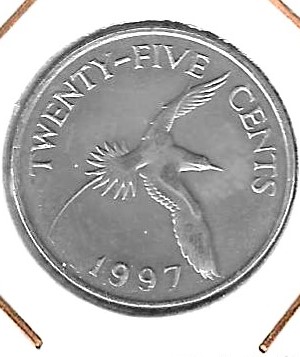 Monedas - America - Bermuda - 47 - 1997 - 25 cent - Click en la imagen para cerrar