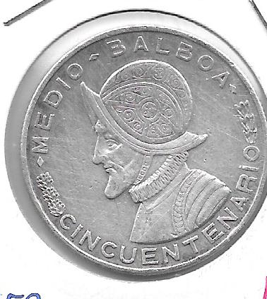 Monedas - America - Panama - 20 - 1953 - 1/2 balboa - Click en la imagen para cerrar