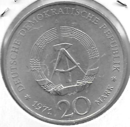 Monedas - Europa - Alemania Oriental - - 1971 - 20 Marcos - Click en la imagen para cerrar