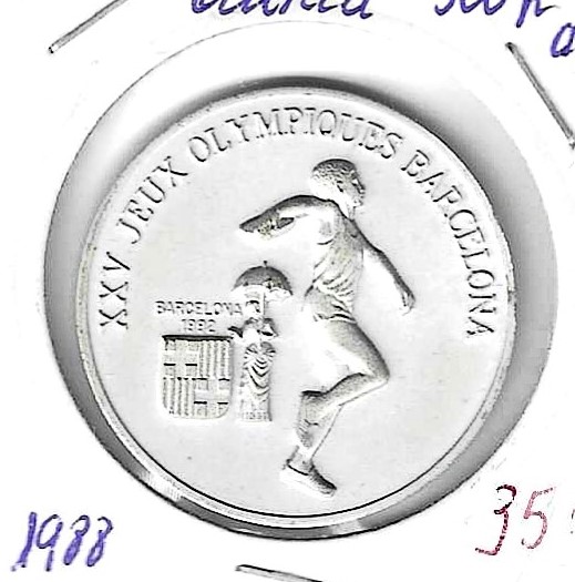 Monedas - Africa - Guinea - 57 - 1988 - 300 francos - plata - Click en la imagen para cerrar